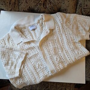 Old Navy Men's White Dress Shirt